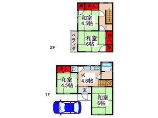 細野様方貸家の物件間取画像